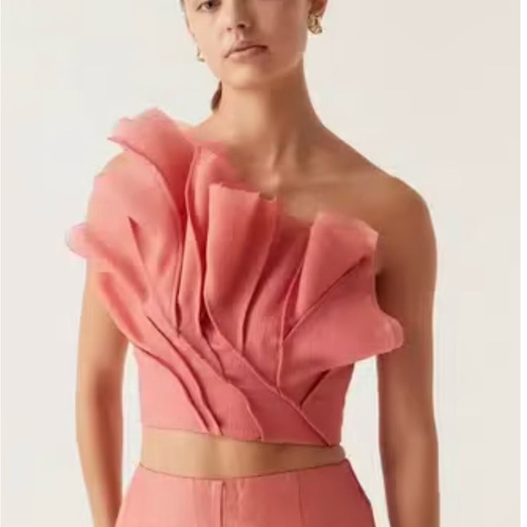 Aje Blush Pink Ruffled Dress - Picture 2 of 6